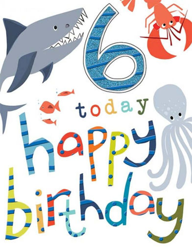 Picture of 6 TODAY BIRTHDAY CARD